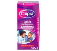 Calpol infant 2+ Months suspension Strawberry 120mg/5ml x 100ml