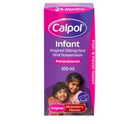 Calpol Infant Suspension Paracetamol Medication For 2+ Months Strawberry Flavour 100ml