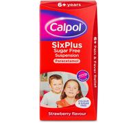 Calpol Six Plus Sugar Free Strawberry Flavour Suspension 100ml
