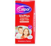 Calpol 6+ Sugar Free Suspension Strawberry 80ml