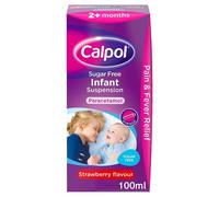 Calpol Sugar Free Infant Suspension Paracetamol Strawberry Flavour 100ml
