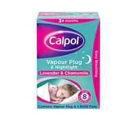 Calpol Vapour Plug Nightlight Lavender Chamomile 3+ Months, 3 Refills (Blue Light Version)