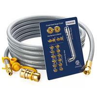 CALPOSE 15 Feet 5249 Propane to Natural Gas Conversion Kit for Blackstone 28”, 36” Griddle, 3/8 inch ID Natural Gas Hose Compatible for Tailgater, Rangetop Combo & Single Burner Rec Stove