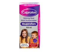 Calprofen Ibuprofen Daily Wellness Support Oral Suspension Strawberry for Babies 3 Months Plus - 100ml