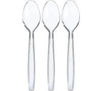Caltecx 100 Biodegradable Spoons | Reusable Spoons for Indoor and Outdoor Parties