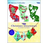 Caltime Traditional Folk Decoration Advent Calendar - 24 Christmas Decorations 50 x 50 x 150 mm to make over Advent - 335 x 473 mm