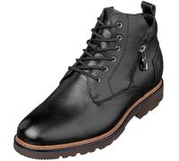 CALTO Men's Invisible Height Increasing Elevator Shoes - Black Premium Leather Lace-up Cap-Toe Dress Casual Boots - 2.8 Inches Taller - Y42071 - Size 7.5 UK