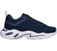 CALTO Men's Invisible Height Increasing Elevator Shoes - Navy/White Super Lightweight Sporty Sneakers - 2.6 Inches Taller - Q331 - Size 7.5 UK