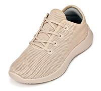 CALTO Men's Invisible Height Increasing Elevator Shoes - Salmon Ultra Lightweight Knitted Sporty Sneakers - 2.4 Inches Taller - Q403 - Size 12.5 UK