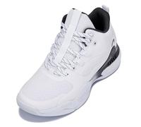 CALTO Men's Invisible Height Increasing Elevator Shoes - White/Black Basketball High-Top Sporty Sneakers - 3.0 Inches Taller - Q394 - Size 10 UK