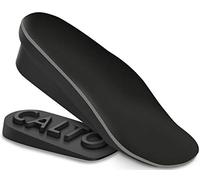 CALTO Premium Height Increase Insole - Ergonomic Heel Lifts for Elevator Shoe Increasing Effect - 3/4 Length Insole - Adjustable 1.8 Inch Taller - IK308 Black, Black, One Size