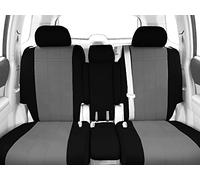 CalTrend Front 40/20/40 Split Bench Seats, NeoSupreme Seat Covers for 2013-2021 Ram 1500|Ram 1500 Classic|Ram 2500|Ram 3500|Ram 5500 Light Grey Insert with Black Trim