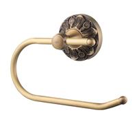 CALUCAB Antique Brass Toilet Roll Holder Brush Bronze Wall Mounted Toilet Roll Holder Open Arm Towel Holder Tissue Roll Holder for Bathroom Kitchen (Brush Bronze)