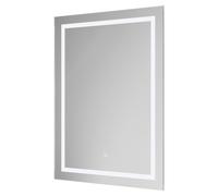 Calusa Illuminated Dimmable LED Mirror with Demister and Touch Sensor | Glass/Aluminium | 600mm x 800mm