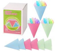 Calvana (6-Pack) Reusable Plastic Snow Cone Cups, Compatible with Nostalgia and Cuisinart Snow Cone Machine, Shaved Ice Cups for Syrup, Kid-Friendly, 6oz