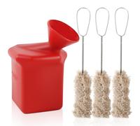 Calvana Ultra-Durable Angled Tire Lube Bucket Kit with 3 Lube Swabs for Coats Center Post Changers - 11.5" Length, 1.25 Quart Capacity