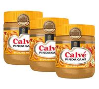 Calve Pindakaas met Noot (Peanut Butter with Chunks of Nuts) 3 Jars x ea 12.3oz/350gr by Calve