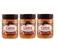 Calvé Pindakaas Peanut Butter Spread, Peanut, Glass, 3 x 350 g