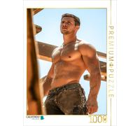 CALVENDO Puzzle Heißer Bauarbeiter mit staubigem Sixpack auf der Baustelle | 100