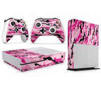 Calvero Studio Xbox One S PINK CAMO Console Skin Decal Sticker + 2 Controller Skins Compatible with XBOX Series S Console
