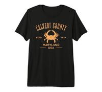 Calvert County Maryland USA Crab Distressed Design Premium T-Shirt