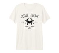 Calvert County Maryland USA Crab Distressed Design Premium T-Shirt