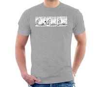 Calvin and Hobbes Distressed Comic Strip Treasure Men's T-Shirt Heather Grey