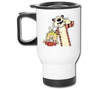 Calvin and Hobbes White Insulated Travel Tea/Coffee Mug.