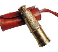Calvin Handicrafts ® Handmade Brass Nautical Telescope with Leather Case Designer Spyglass Engraved Dollond London 1920 Marine Telescope Fully Functional Telescope Maritime Gift Item