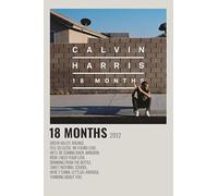 Calvin Harris 18 Months Songlist A4 Print Poster Wall Art Home Decor Album Gift Present Photo Living Room Dining Room Bedroom Hall Loft Office Unframed