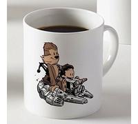 Calvin & Hobbes As Han Solo and Chewbacca Coffee Mug Two Sides by Mug