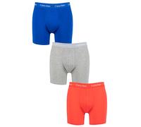Calvin Klein 100% Authentic Men’s Boxer Shorts Trunks - 3 Pack Blue/Grey/Red