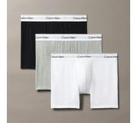 Calvin Klein 3-Pack Boxer Briefs Icon Cotton Stretch, Black/White/Grey Heather - Medium