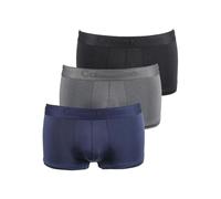 Calvin Klein 3-Pack CK Black Low-Rise Boxer Trunks, Black/Grey/Navy - X-Large