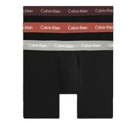 Calvin Klein 3 Pack Cotton Stretch Boxer Briefs - Rock Ridge/Fudge/Bruchetta - Medium