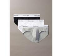 Calvin Klein 3 Pack Hip Briefs - Icon Cotton Stretch Grey Mix