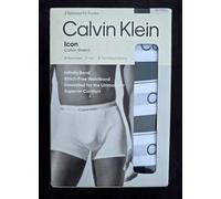 Calvin Klein 3 Pack ICON Cotton Stretch Black Boxer Briefs