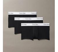 Calvin Klein 3-Pack Icon Cotton Stretch Low Rise Boxer Trunks, Black/White - Small