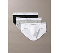 Calvin Klein 3-Pack Icon Stretch Cotton Briefs, Black/White/Grey Heather - Medium