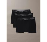 Calvin Klein 3 Pack Icon Cotton Stretch Mens Relaxed Fit Trunks - Black/Black/Black - Black/Black/Black - L