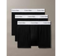 Calvin Klein 3-Pack Icon Cotton Stretch Relaxed Fit Boxer Trunks, Black/White - Large