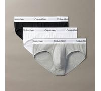 Calvin Klein 3-Pack Icon Stretch Cotton Briefs, Black/White/Grey Heather - Medium