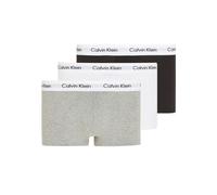 Calvin Klein 3-Pack Low-Rise Cotton Stretch Boxer Trunks, Black/White/Grey - X-Large