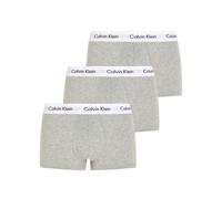 Calvin Klein 3-Pack Low-Rise Cotton Stretch Boxer Trunks, Grey Heather - X-Large