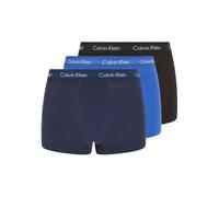 Calvin Klein 3-Pack Low-Rise Cotton Stretch Boxer Trunks, Navy/Black/Blue - Small