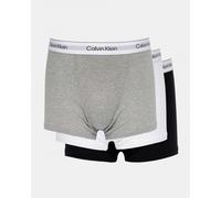Calvin Klein 3 Pack Mens Relaxed Dart Trunk - Grey Heather/White/Black - Grey Heather/White/Black - L