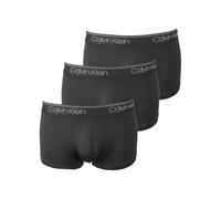 Calvin Klein 3-Pack Microfiber Stretch Low-Rise Boxer Trunks, Black - X-Large