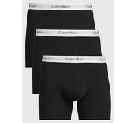 Calvin Klein 3 Pack of Icon Cotton Stretch Boxer Briefs, Black, Size 2Xl, Men Black