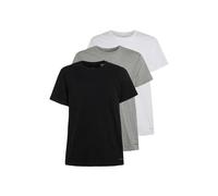 Calvin Klein 3-Pack Pure Cotton Crew-Neck T-Shirts, Black/White/Grey - X-Large