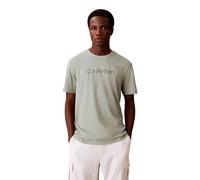 Calvin Klein Men’s T-Shirt Short Sleeve Sportswear with Round Neckline, Beige (Shadow), XL
